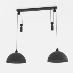 Winkworth pendellampe, sort, længde 118 cm, metal, 2 lyskilder.