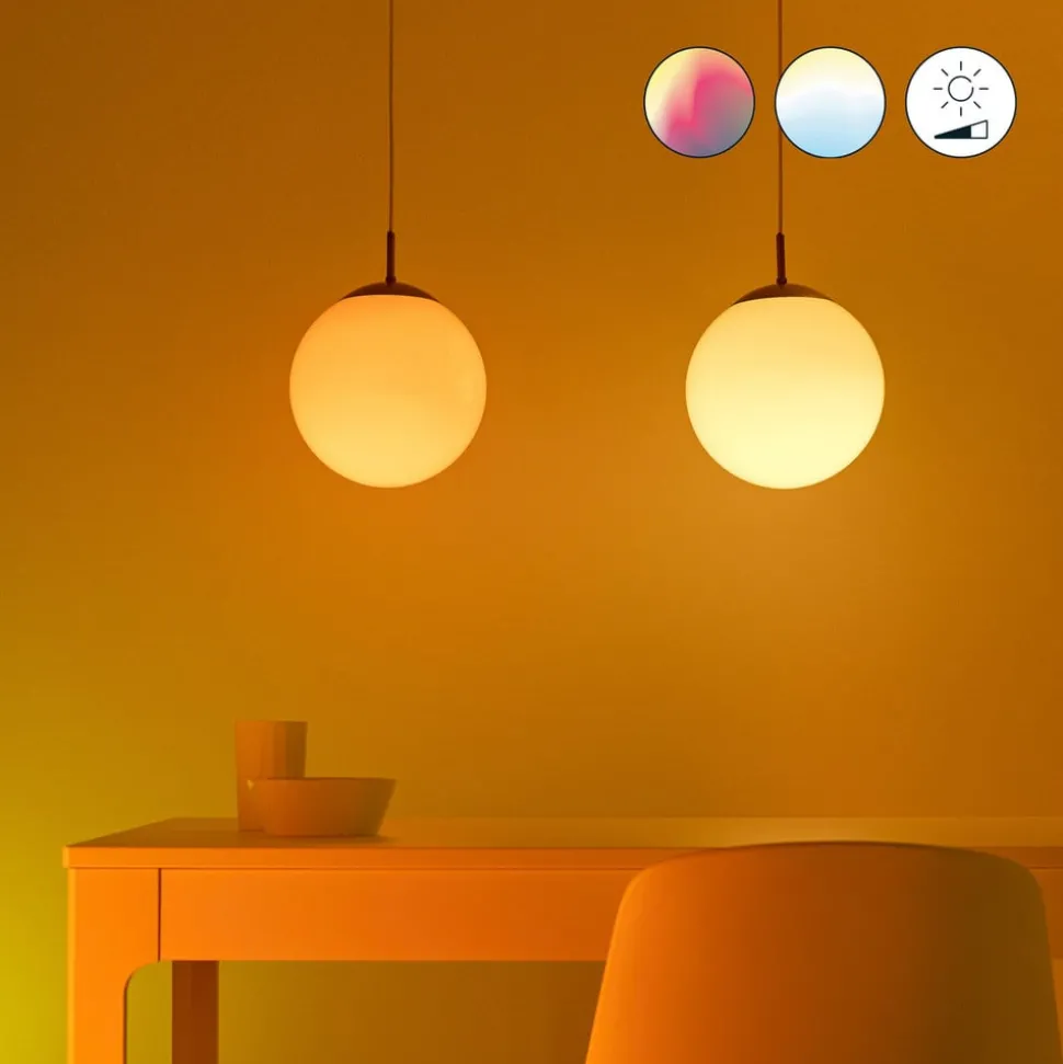 WiZ A60 LED-pære mat WiFi E27 8,5W RGBW 2-pak