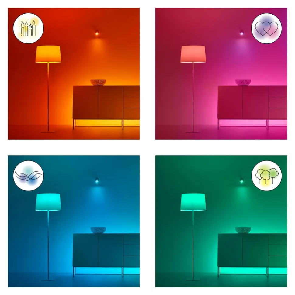 WiZ A60 LED-pære mat WiFi E27 8,5W RGBW 2-pak