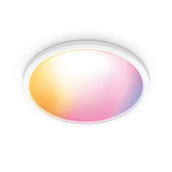 WiZ SuperSlim LED-loftslampe RGBW Ø42cm hvid