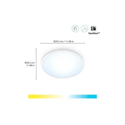 WiZ SuperSlim LED-loftslampe CCT Ø29cm hvid