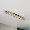 Woody LED-loftlampe, længde 80 cm, eg/sort, 3.000 K