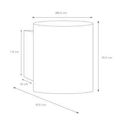 Xera væglampe, sort, Ø 8 cm, up/downlight, aluminium