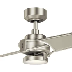 Xety LED-loftventilator, nikkel/creme