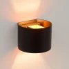 Xio LED-væglampe, bredde 13 cm, sort