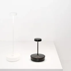 Zafferano LED-bordlampe Swap mini, sort, 15 cm IP65