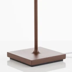 Zafferano Poldina LED-bordlampe med genopladeligt batteri, mat, brun