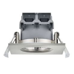 Zagros IP65 LED-indbygningsspot kantet, mat nikkel