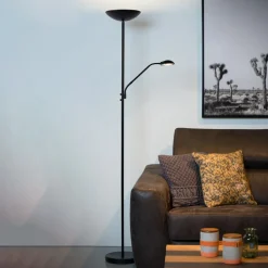 Zenith LED-uplight med LED-læselampe, sort