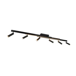 Zeno LED-spot, 6 spots, mat sort, metal