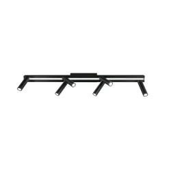 Zeno LED-spot, 6 spots, mat sort, metal