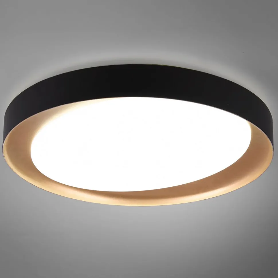 Zeta LED-loftlampe, tunable white, sort/guld