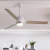 Zeus LED-loftventilator, med tre vinger, hvid-sølv