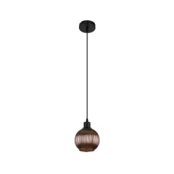 Zumba-pendel, bronzefarvet, Ø 15 cm, glas