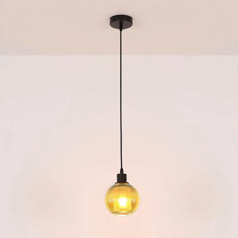 Zumba-pendel, bronzefarvet, Ø 15 cm, glas