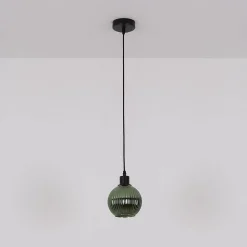 Zumba pendel, grøn, Ø 15 cm, glas